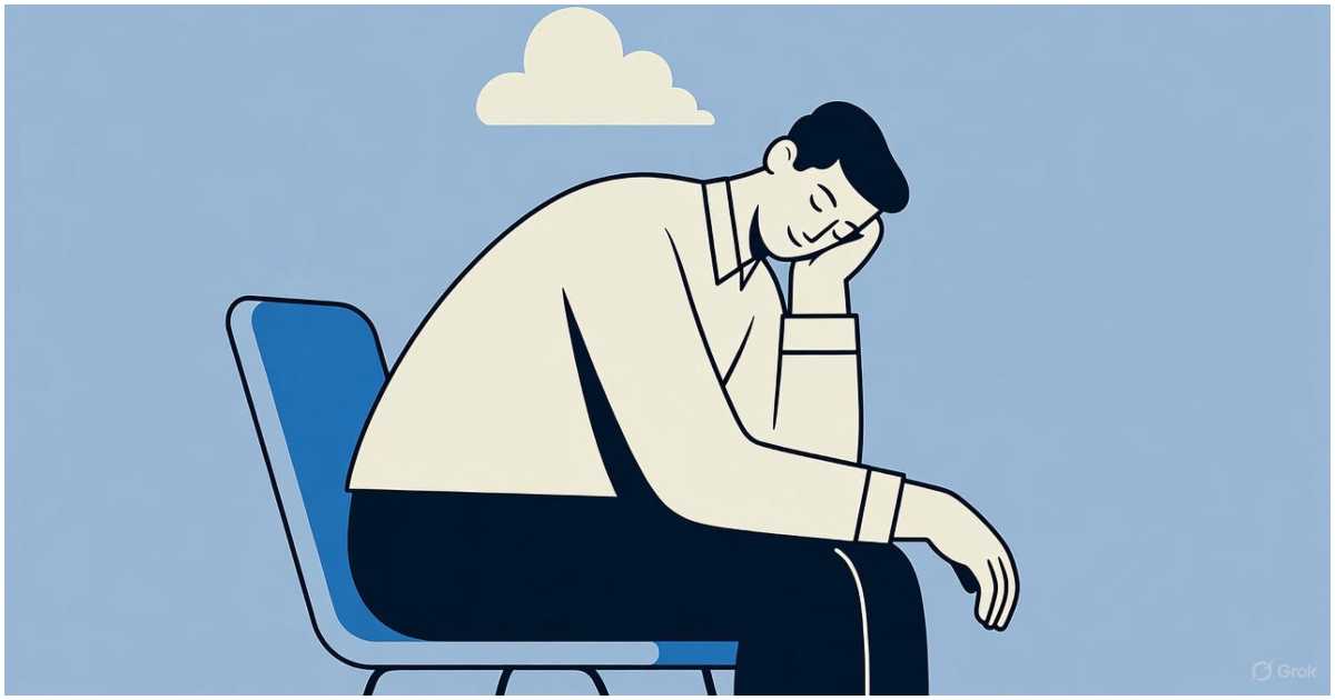 কর্মহীন ব্যক্তির এআই নির্মিত চিত্র। ছবি: গ্রোক